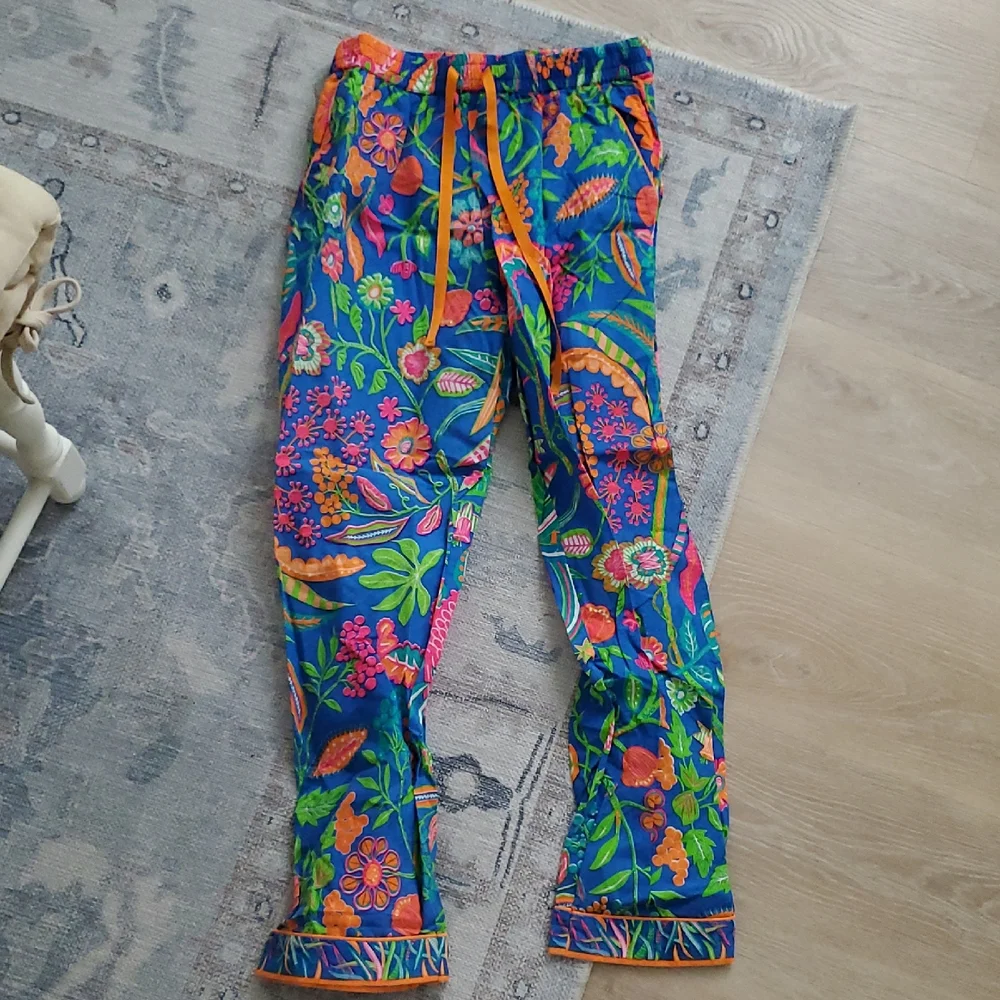 Gretchen Scott Designs Tropical Vibrant 2-piece Lounge Pajama Set SzM - Picture 7 of 12